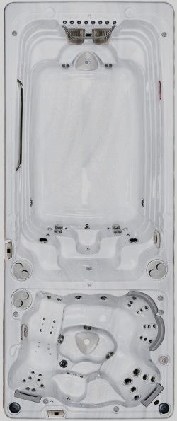 Aquatrainer 19dtfx Swim spa with hot tub